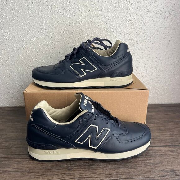 New Balance 576‎ Made In England Sky Captain Cement Navy Men’s Size 9 D OU576LNN - Picture 1 of 7
